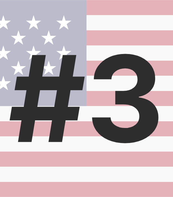#3 in the USA